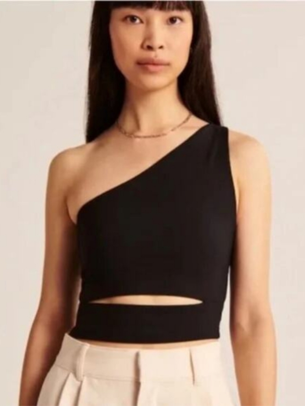 Abercrombie One Shoulder Cut-Out Tank